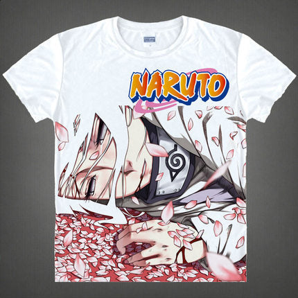 Kakashi Gaara T Shirt Naruto Sasuke T-shirt One Piece Anime Tee Shirt 3D Cartoon Print Short Sleeve School Classmate Cute Wear