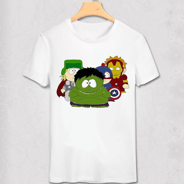 South Park T Shirt New York Geek Funny Design T-shirt Stan Marsh Kenny Diy Cartoon Short Sleeve O Neck Tees