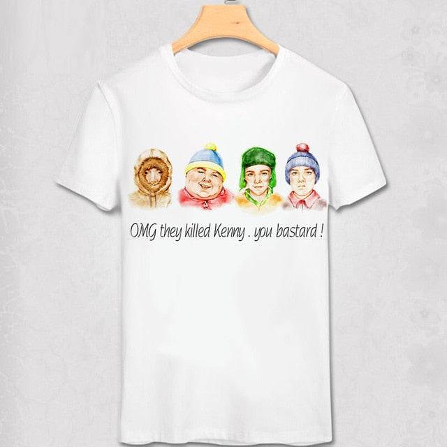 South Park T Shirt New York Geek Funny Design T-shirt Stan Marsh Kenny Diy Cartoon Short Sleeve O Neck Tees