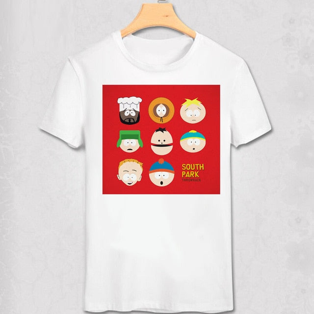 South Park T Shirt New York Geek Funny Design T-shirt Stan Marsh Kenny Diy Cartoon Short Sleeve O Neck Tees
