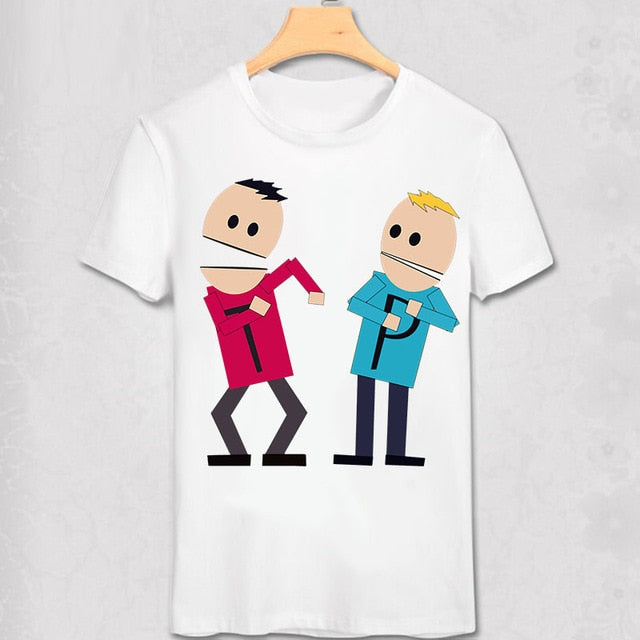 South Park T Shirt New York Geek Funny Design T-shirt Stan Marsh Kenny Diy Cartoon Short Sleeve O Neck Tees