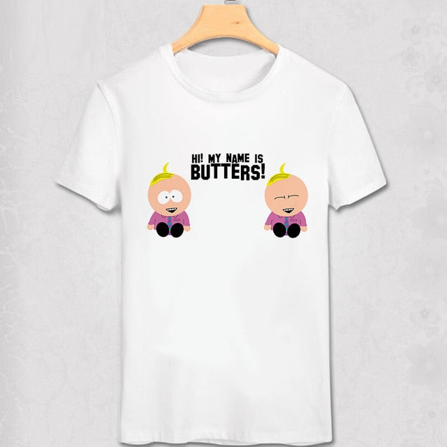 South Park T Shirt New York Geek Funny Design T-shirt Stan Marsh Kenny Diy Cartoon Short Sleeve O Neck Tees
