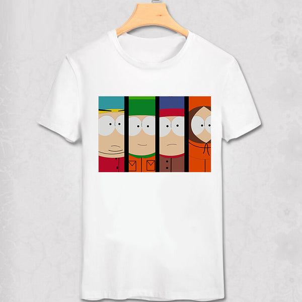 South Park T Shirt New York Geek Funny Design T-shirt Stan Marsh Kenny Diy Cartoon Short Sleeve O Neck Tees