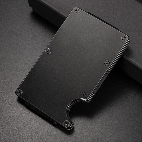 NewBring Metal Mini Money Clip Brand Fashion Black White Credit Card ID Holder With RFID Anti-thief Wallet Men