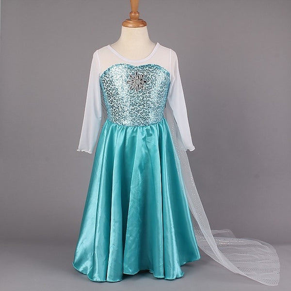 Baby Girls Dress Christmas Anna Elsa Cosplay Costume Summer Dresses Girl Princess Elsa Dress for Birthday Party Vestidos Menina