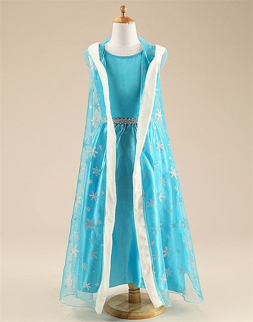 Baby Girls Dress Christmas Anna Elsa Cosplay Costume Summer Dresses Girl Princess Elsa Dress for Birthday Party Vestidos Menina