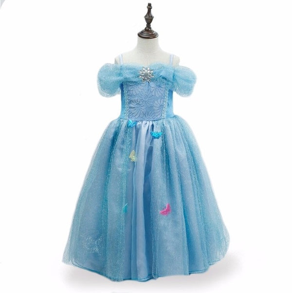 Baby Girls Dress Christmas Anna Elsa Cosplay Costume Summer Dresses Girl Princess Elsa Dress for Birthday Party Vestidos Menina