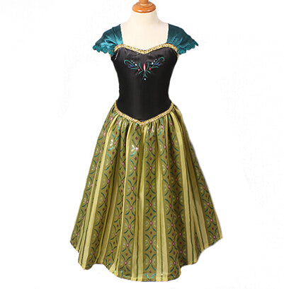 Baby Girls Dress Christmas Anna Elsa Cosplay Costume Summer Dresses Girl Princess Elsa Dress for Birthday Party Vestidos Menina
