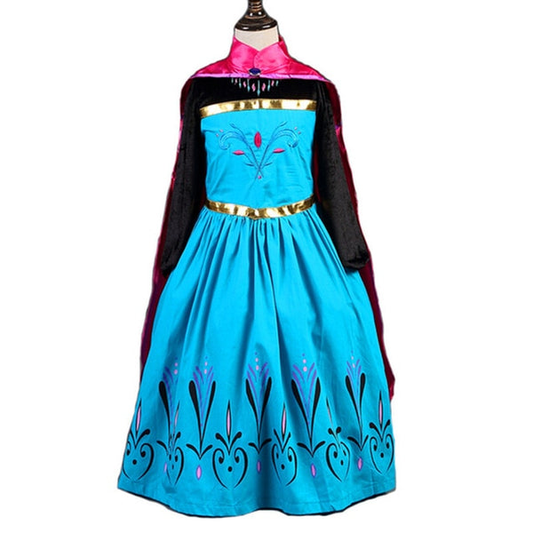 Baby Girls Dress Christmas Anna Elsa Cosplay Costume Summer Dresses Girl Princess Elsa Dress for Birthday Party Vestidos Menina