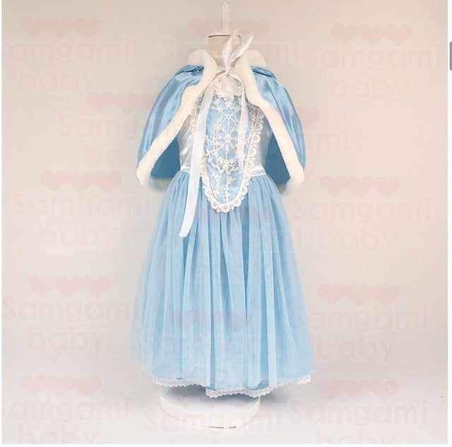 Baby Girls Dress Christmas Anna Elsa Cosplay Costume Summer Dresses Girl Princess Elsa Dress for Birthday Party Vestidos Menina