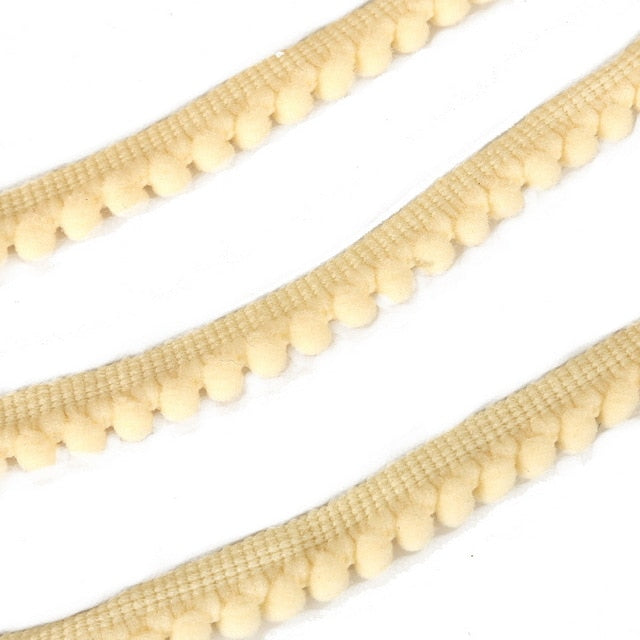 5 Yards Pom Pom 10mm Mini Pompom Trim Ball Fringe Ribbon DIY Sewing Accessory Lace For Home Wedding Decoration