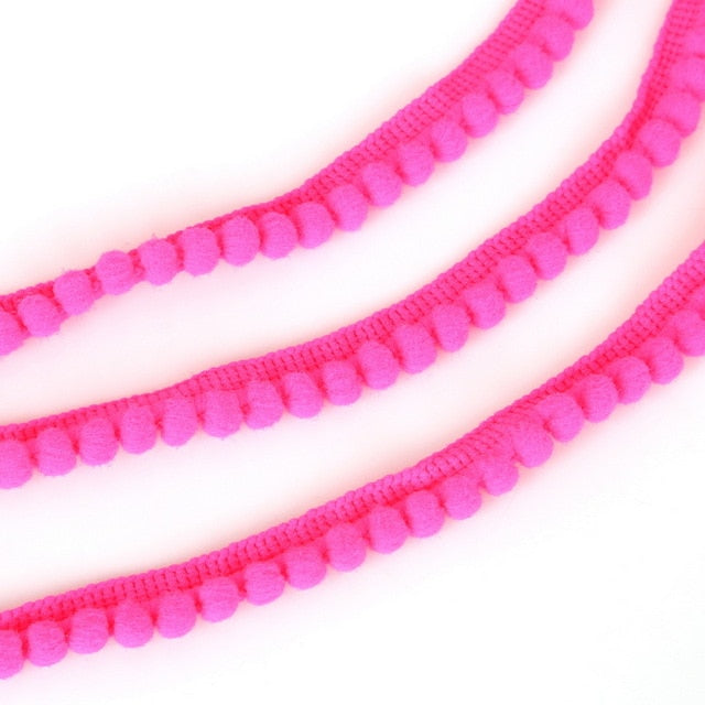 5 Yards Pom Pom 10mm Mini Pompom Trim Ball Fringe Ribbon DIY Sewing Accessory Lace For Home Wedding Decoration