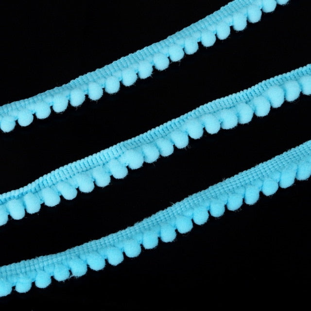 5 Yards Pom Pom 10mm Mini Pompom Trim Ball Fringe Ribbon DIY Sewing Accessory Lace For Home Wedding Decoration