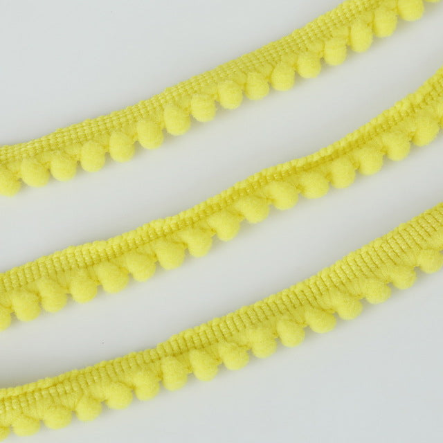 5 Yards Pom Pom 10mm Mini Pompom Trim Ball Fringe Ribbon DIY Sewing Accessory Lace For Home Wedding Decoration