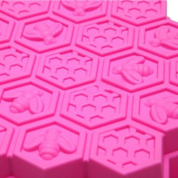 19 Cell Honey Comb Bees Mold Beeswax Silicone Pan Cake Mould Ice Jelly Chocolate Mold DIY Cake Decoration