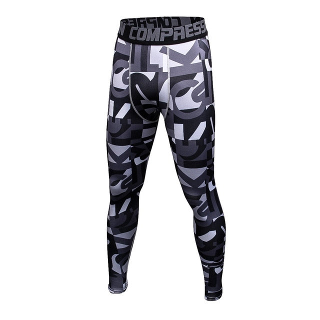 Mens compression pants bodybuilding jogger fitness exercise skinny leggings comperssion tights pants trousers clothes clothing