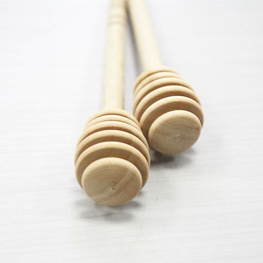 LINSBAYWU Wooden Stirrers Honey Dipper Wood Honey Spoon Stick for Honey Jar Stick Collect Dispense Honey Dessert Tools