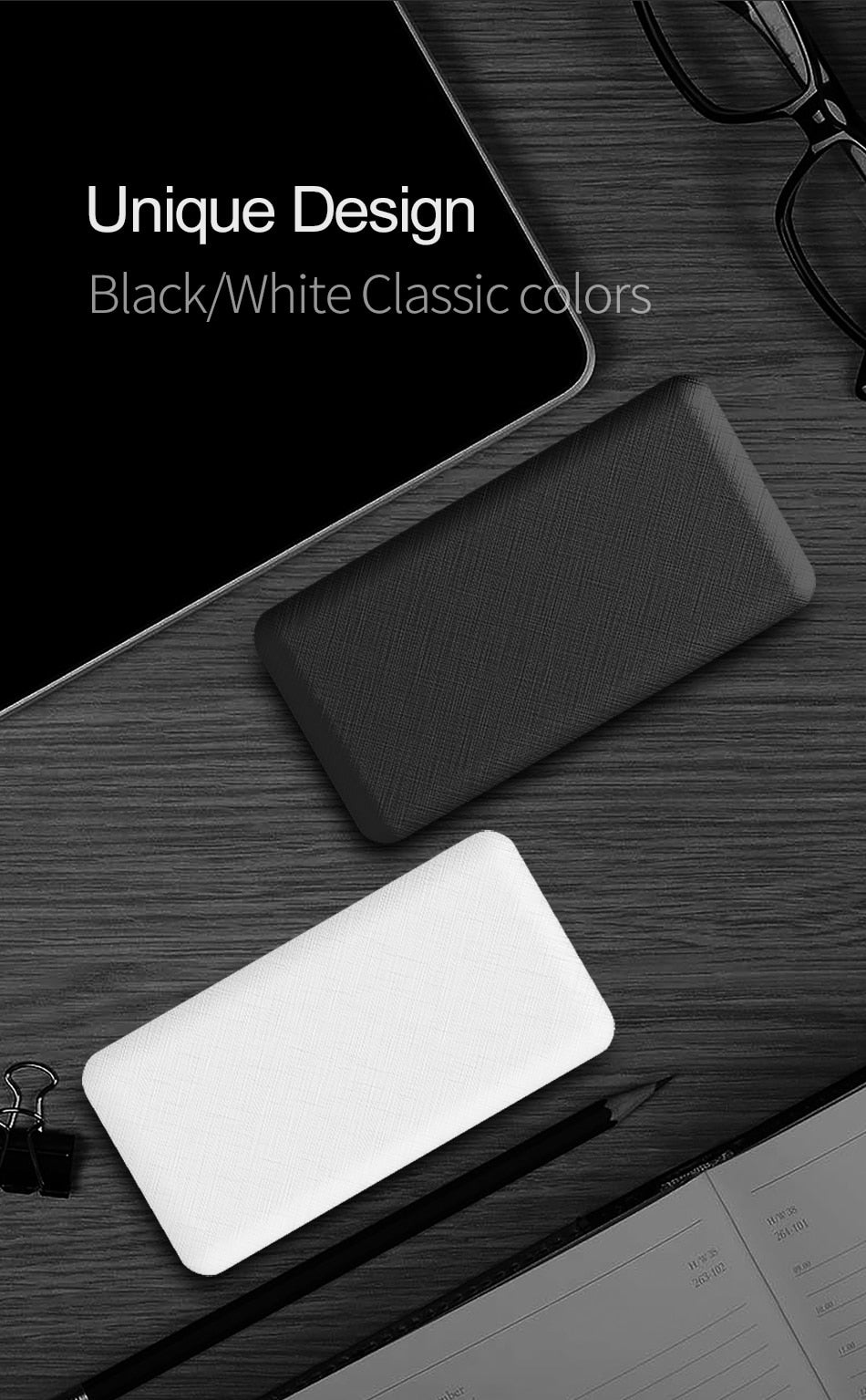 ROCK Slim Power Bank 10000 mAh Portable Charging Ultra thin Powerbank external battery backup pack for iPhone poverbank 10000mah