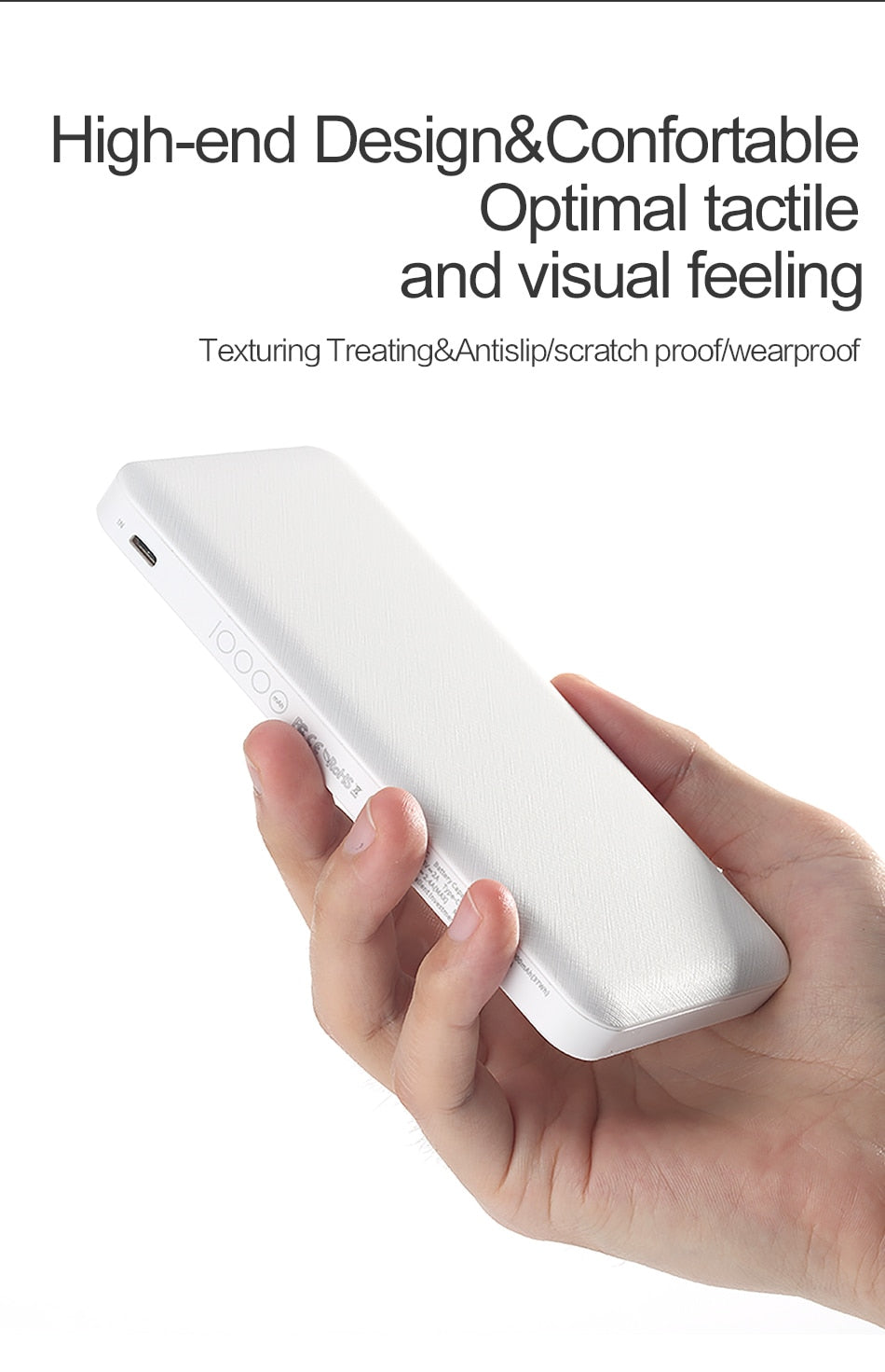 ROCK Slim Power Bank 10000 mAh Portable Charging Ultra thin Powerbank external battery backup pack for iPhone poverbank 10000mah