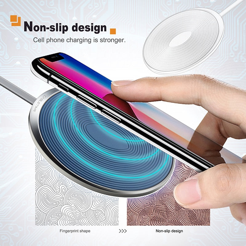 CABLETIME Wireless Charger for iphone X/8 Samsung S9/S8 USB Charger Pad 10W Fast Phone Wireless Charger Quick Charge N104