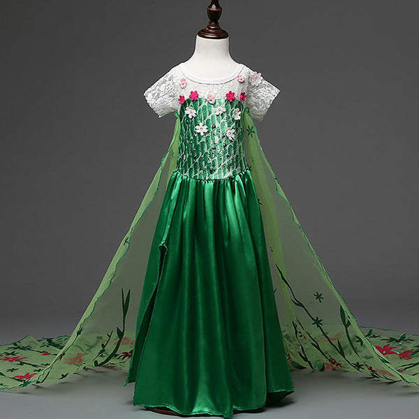 Queen Elsa Dresses Elsa Elza Costumes Princess Anna Dress for Girls Party Vestidos Fantasia Kids Girls Clothing Elsa Set