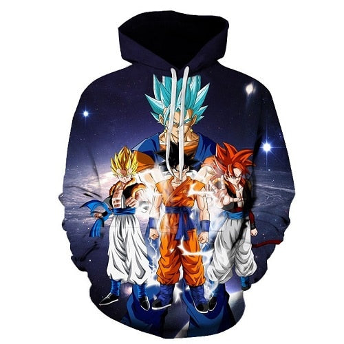 Cartoon hoodie seven dragon ball Z pocket hooded sweatshirt sleeves for men and women wearing a new hoodies Asian size s-6xl.