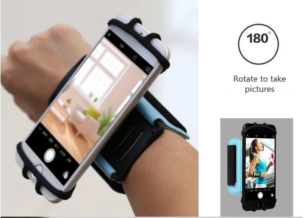 SzBlaZe Professional Rotatable Running Bag Wrist Band Arm cell phones Holder Sport pocket accessories For Gym Fitness Jogging