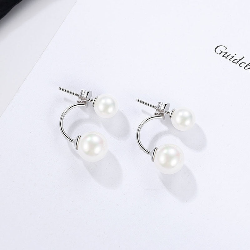 Specail Design Freshwater Pearl Earring High Quality Sterling silver 925 Stud Earrings for women Fashion wedding Engagement gift