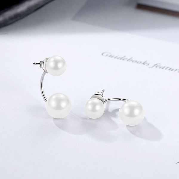 Specail Design Freshwater Pearl Earring High Quality Sterling silver 925 Stud Earrings for women Fashion wedding Engagement gift