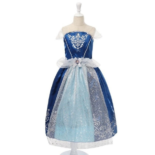 Baby Girls Dress Christmas Anna Elsa Cosplay Costume Summer Dresses Girl Princess Elsa Dress for Birthday Party Vestidos Menina