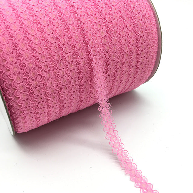 10yards/lot 5/8" (15mm) Lace Ribbon Bilateral Handicrafts Embroidered Net Lace Trim Fabric Ribbon DIY Sewing Skirt Accessories