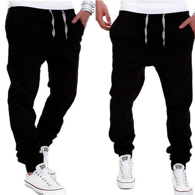 2019 Men Urban Pants Casual Elastic Cotton Mens Fitness Workout Pants Skinny Sweatpants Trousers Jogger Pants Plus Size 4XL