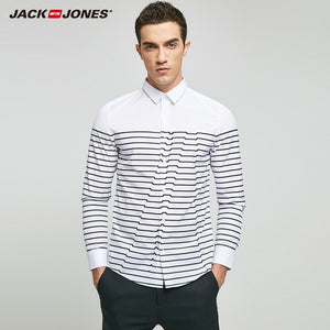 JACK & JONES Brand 2018 NEW regular COTTON smart casual style full length sleeves turn-down collar male shirts