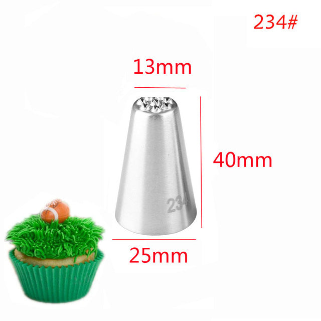 1Pc or 3pcs/set Grass Cream Icing Nozzles Stainless Steel Pastry Decor Cupcake Head Cake Decorating Tip Piping Pastry Cupcake