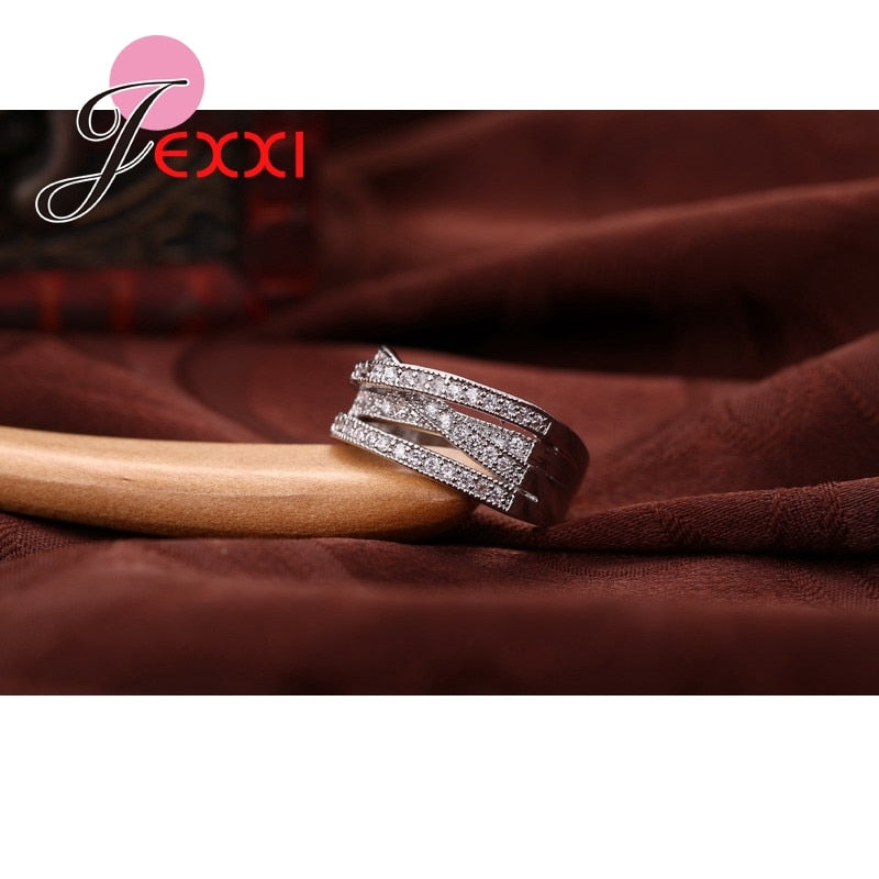 Jemmin New Fashion Rings For Women Party Elegant Luxury Bridal Jewelry 925 Sterling Silver Wedding Engagement Ring High Quality