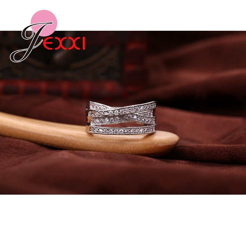 Jemmin New Fashion Rings For Women Party Elegant Luxury Bridal Jewelry 925 Sterling Silver Wedding Engagement Ring High Quality
