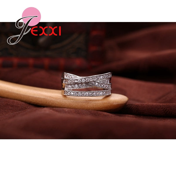 Jemmin New Fashion Rings For Women Party Elegant Luxury Bridal Jewelry 925 Sterling Silver Wedding Engagement Ring High Quality