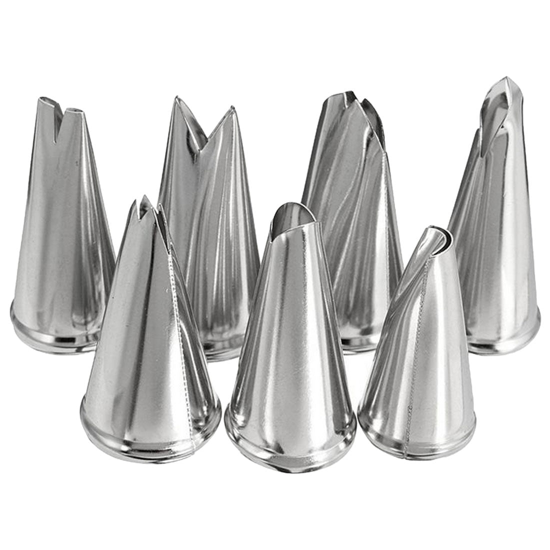 Cake Decorating 7 Pcs/lot Metal Stainless Steel Decorating Tip Set Leaves Cream Icing Piping Nozzles Cupcake Pastry Tools