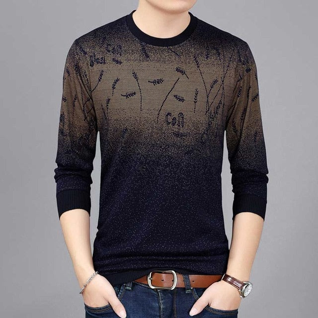 2018 brand casual social ear of wheat pullover men sweater shirt jersey clothing pull sweaters mens fashion male knitwear 251