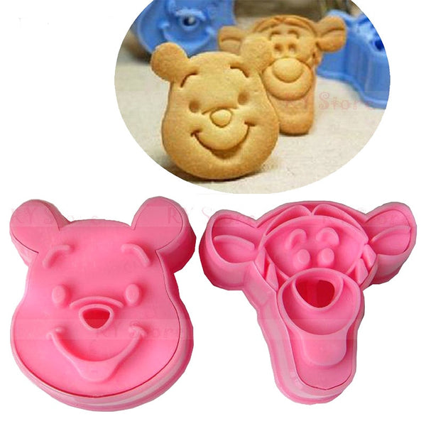 Luyou 1pcs Winnie Of Pooh&Tiger Plunger Cake Cookie Mold Cutter Fondant Baking Tool Biscuit Cartoon Biscuit Mould Baking Tools