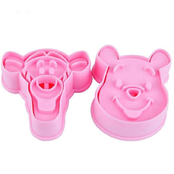 Luyou 1pcs Winnie Of Pooh&Tiger Plunger Cake Cookie Mold Cutter Fondant Baking Tool Biscuit Cartoon Biscuit Mould Baking Tools