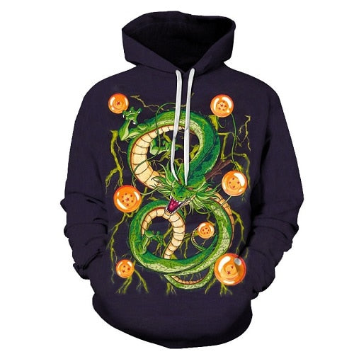 Cartoon hoodie seven dragon ball Z pocket hooded sweatshirt sleeves for men and women wearing a new hoodies Asian size s-6xl.