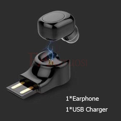 FANGTUOSI Mini Bluetooth Earphone Wireless Headset stereo earbuds hidden micro earpiece With Mic For iPhone X 7 Earbud Earphones