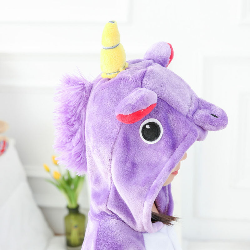 Children's Pajamas for Boys Girls Unicorn Pajamas Flannel Kids Pijamas Set Animal Kids Sleepwear Winter Boys Gilrs Onesies 4-12