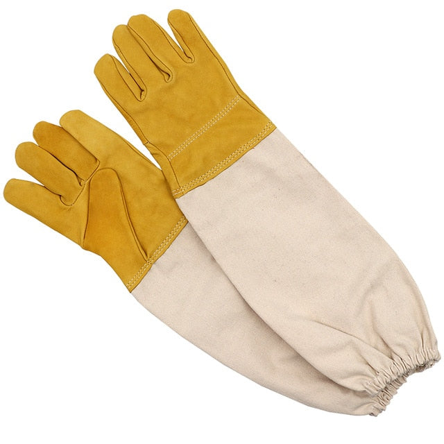 Beekeeping Protective Gloves Sheepskin Sleeves ventilated Professional Anti Bee for Apiculture Beekeeper beehive