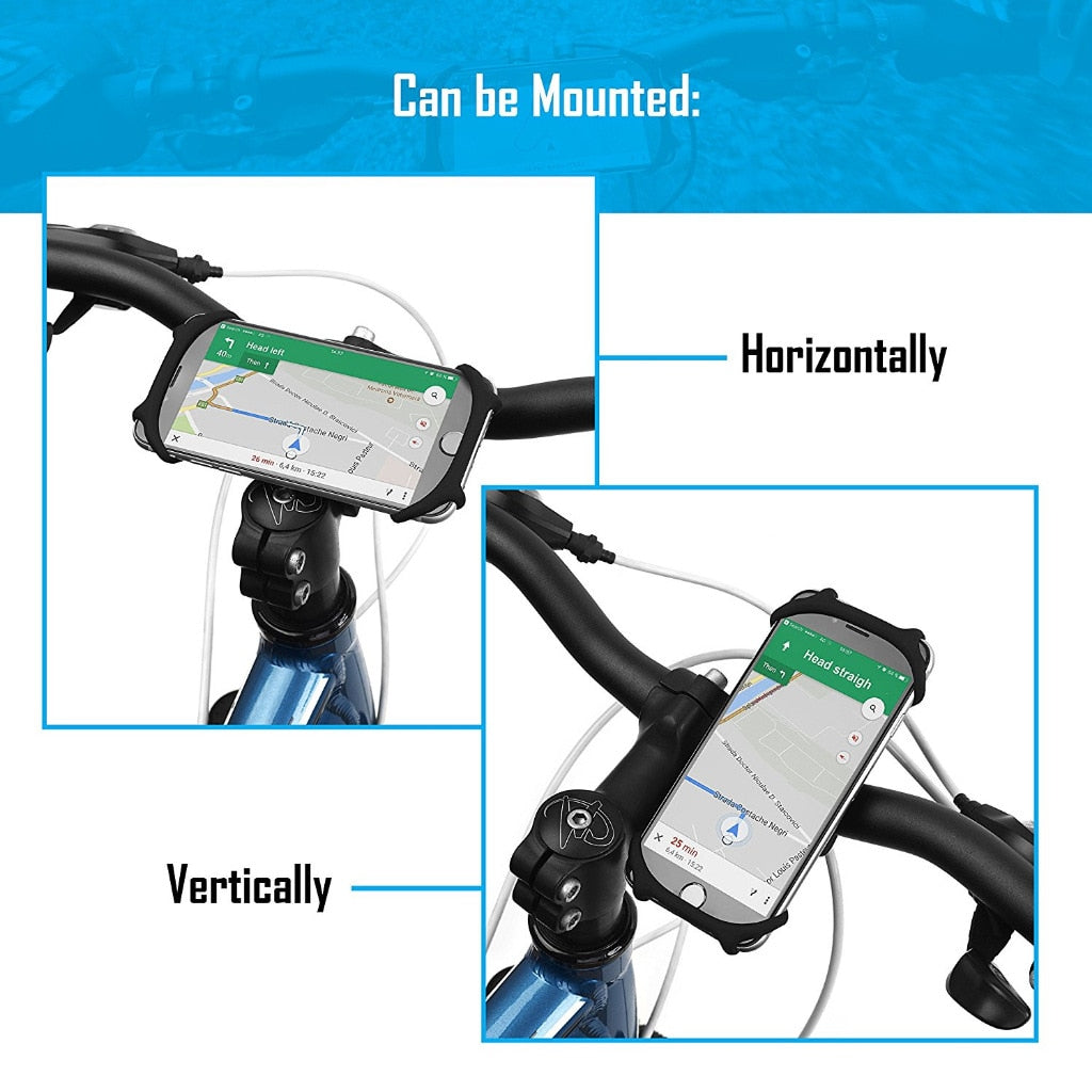 Silicon Bicycle Handlebar Phone Holder High Elasticity For 4-5.5 Inch Mobile Phone Support Bike Accessories Phone Stand