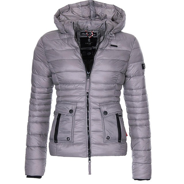ZOGAA Winter Parkas Women's Warmth Coats Puffer Jacket Parka Women Fashion Slim Fit Solid Coat Outwear Women Parkas