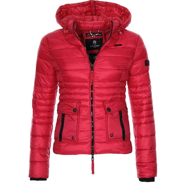 ZOGAA Winter Parkas Women's Warmth Coats Puffer Jacket Parka Women Fashion Slim Fit Solid Coat Outwear Women Parkas