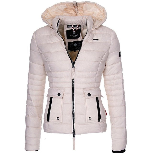 ZOGAA Winter Parkas Women's Warmth Coats Puffer Jacket Parka Women Fashion Slim Fit Solid Coat Outwear Women Parkas