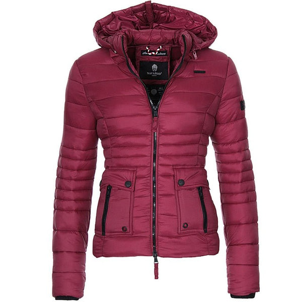 ZOGAA Winter Parkas Women's Warmth Coats Puffer Jacket Parka Women Fashion Slim Fit Solid Coat Outwear Women Parkas